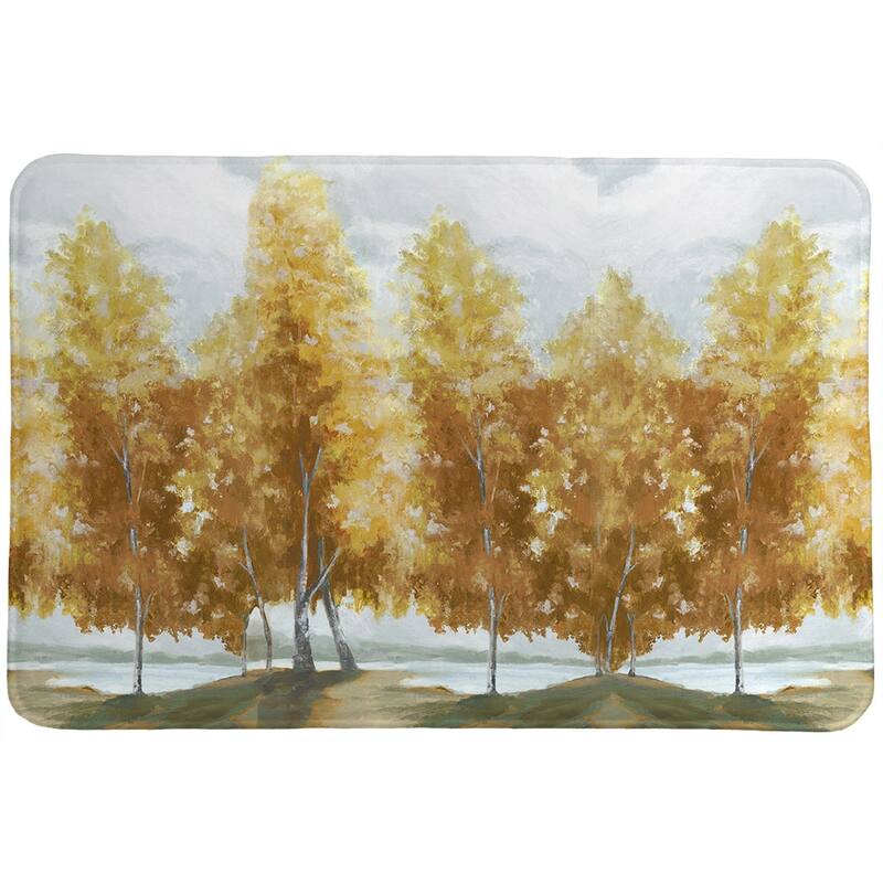 Laural Home Fall Trees Memory Foam Rug 21x34 - 21x34