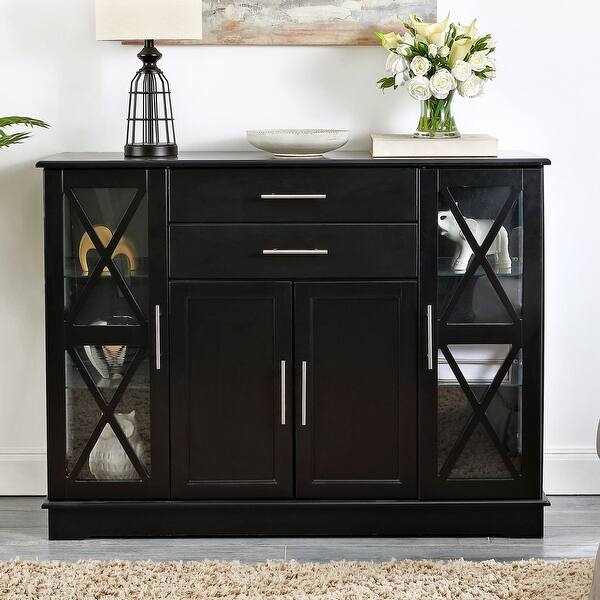 Ledel 47.2-inch Buffet Sideboard Storage Cabinet with Two ...