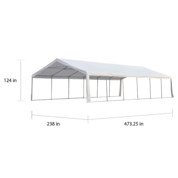 Shop Outsunny White Water Resistant Fabric Heavy Duty Event Tent Awning Overstock 18004806