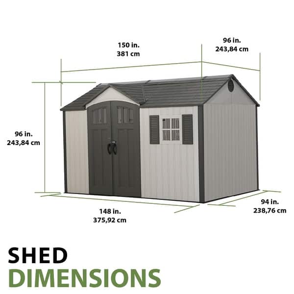 Lifetime 12.5 Ft. x 8 Ft. Outdoor Storage Shed