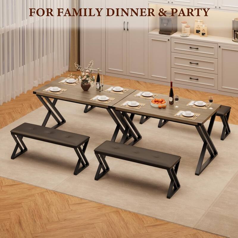 Dining Table with 2 Benches