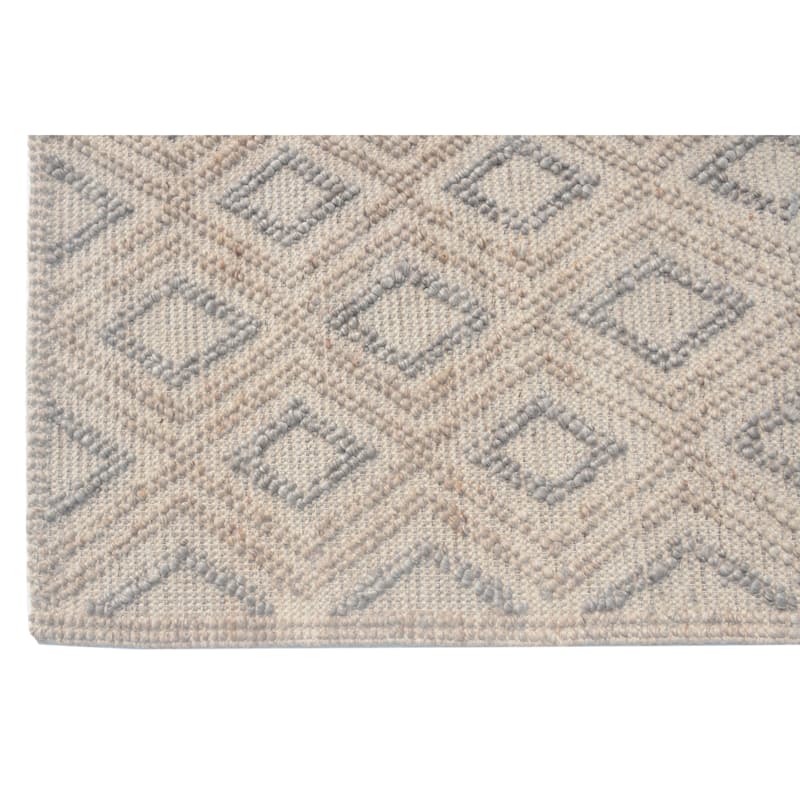 Domani Row Recycled Fiber Geometric Textured Area Rug