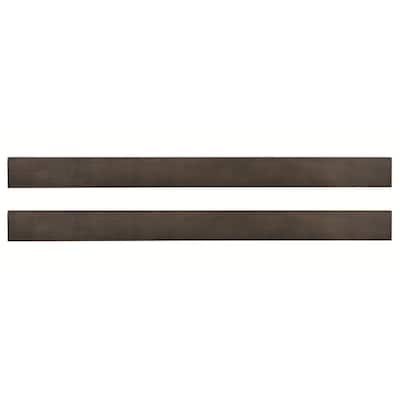 Taylor 76" Wide Farmhouse Full Size Bed Rails, River Rock Brown