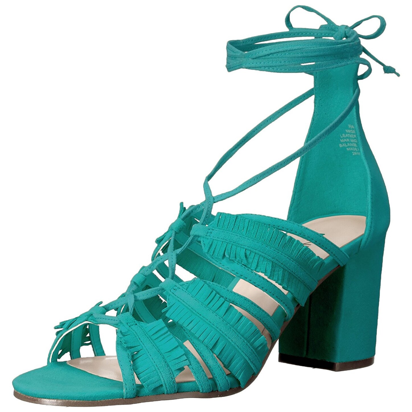turquoise strappy heels