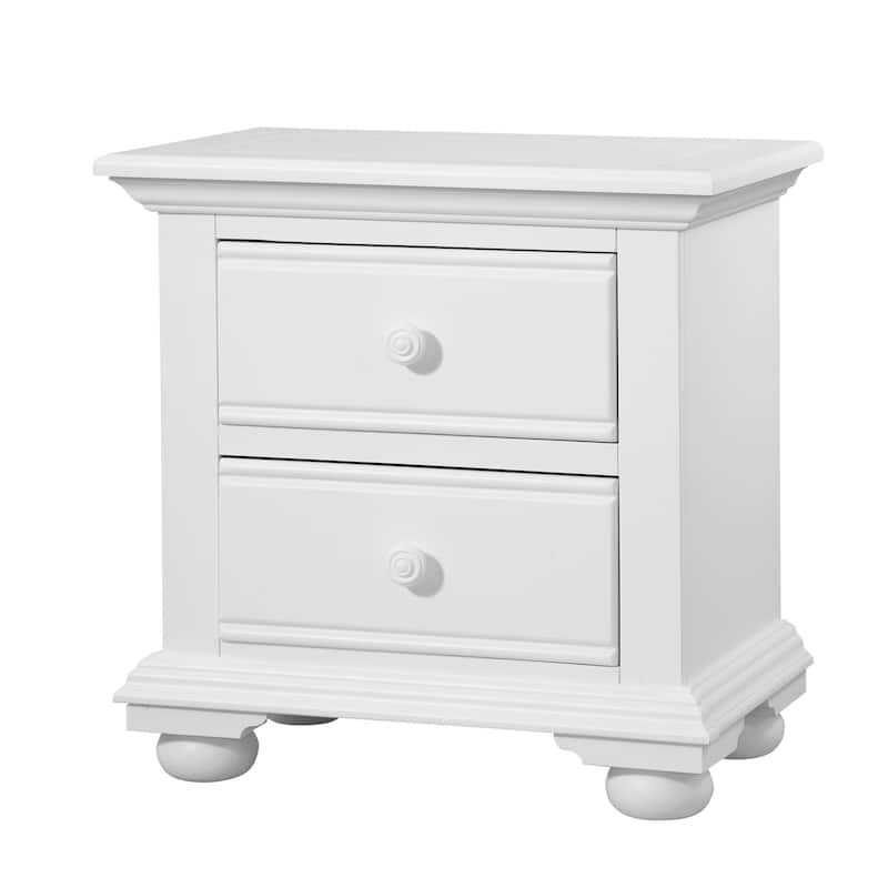 Beachcrest Eggshell White 2-Drawer Nightstand