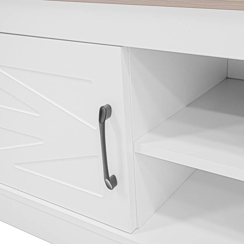 71" Farmhouse Hall Tree with Bench, 5-in-1 Entryway Storage with Coat Rack & 4 Shoe Cubbies