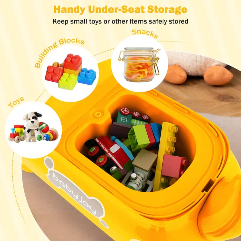 Babyjoy Ride on Toy Baby Dinosaur Sliding Car with4 Universal Casters - See Details