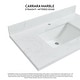 preview thumbnail 81 of 98, Malaga Composite Stone Vanity Top with White Rectangular Sink