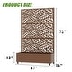 preview thumbnail 42 of 103, 72 in Metal Movable Planter Box with Trellis Privacy Screen Lockable Wheels