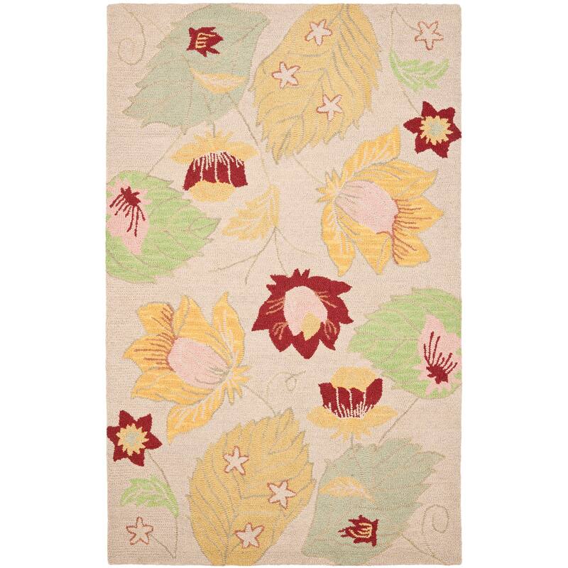SAFAVIEH Handmade Blossom Nafsika Modern Floral Wool Rug