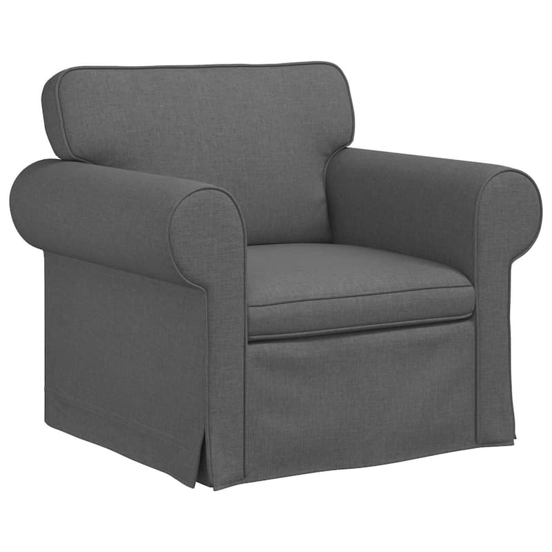 vidaXL Sofa Dark Grey 215 x 82 x 80 cm Fabric