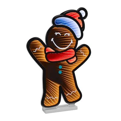 SmileyWorld(R) Holiday Gingerbread Man Ekkolight 24"H
