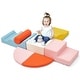 preview thumbnail 31 of 38, EROMMY Soft Foam Climbing Blocks for Toddlers Ages 1-3, Indoor Baby Climb and Crawl Playset in Classic & Macaron Colors 7 PCS - Macaron