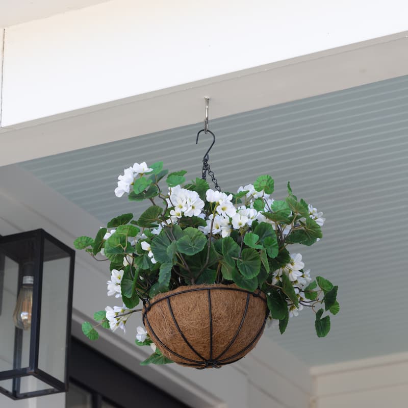 Faux Floral Hanging Basket