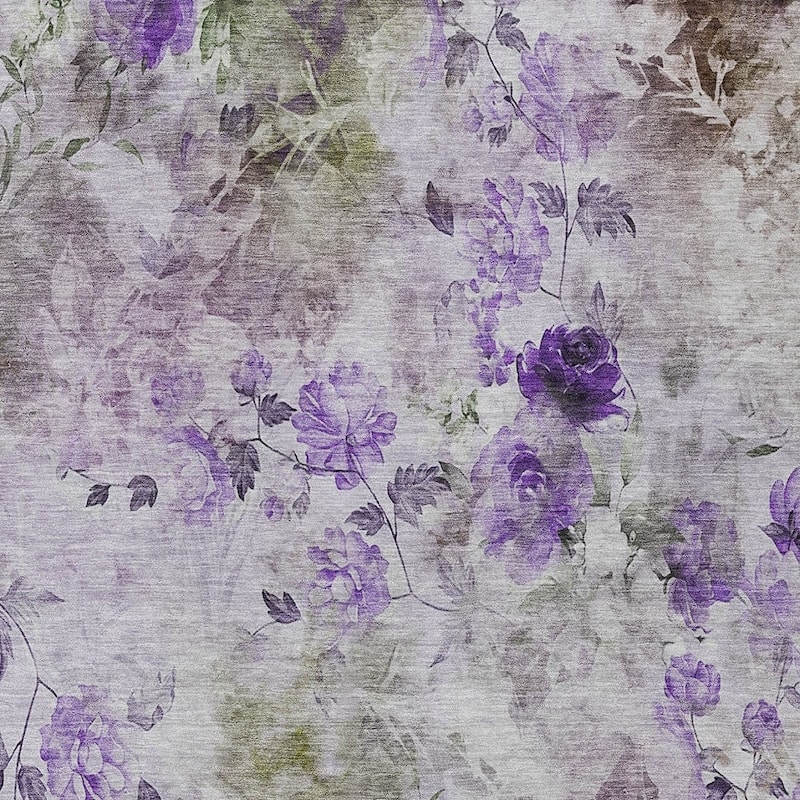 HomeRoots Floral Transitional Rectangle Outdoor Rug