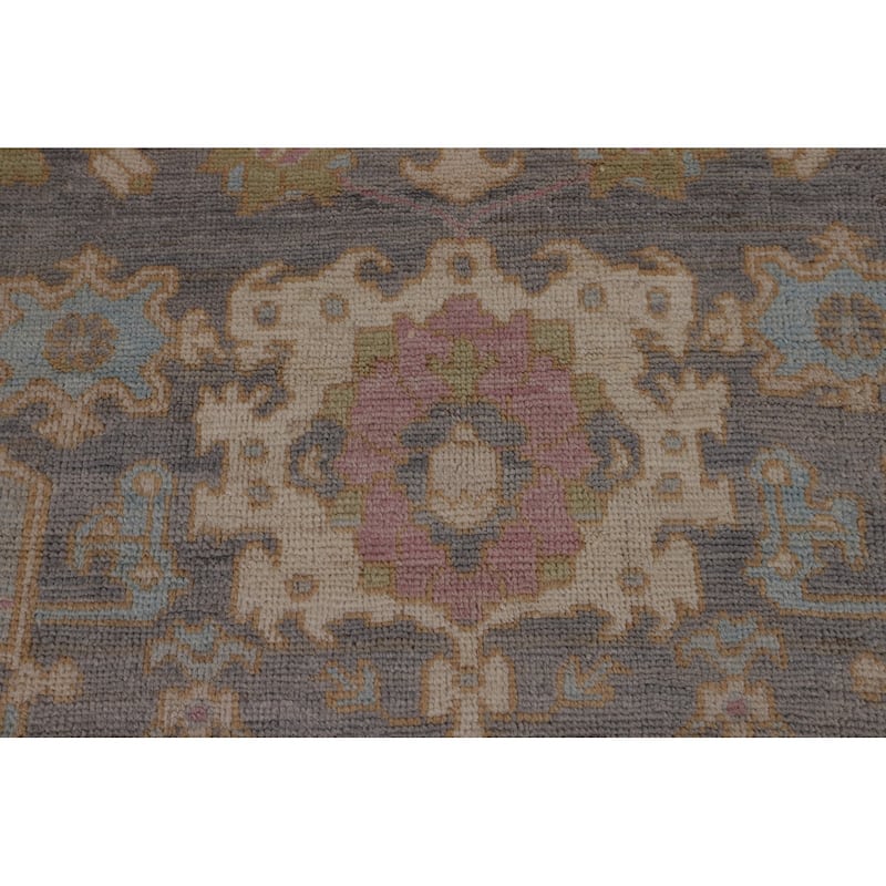 Oushak Turkish Large Area Rug Vegetable Dye Hand-Knotted Wool Carpet - 10'3"x 13'8"