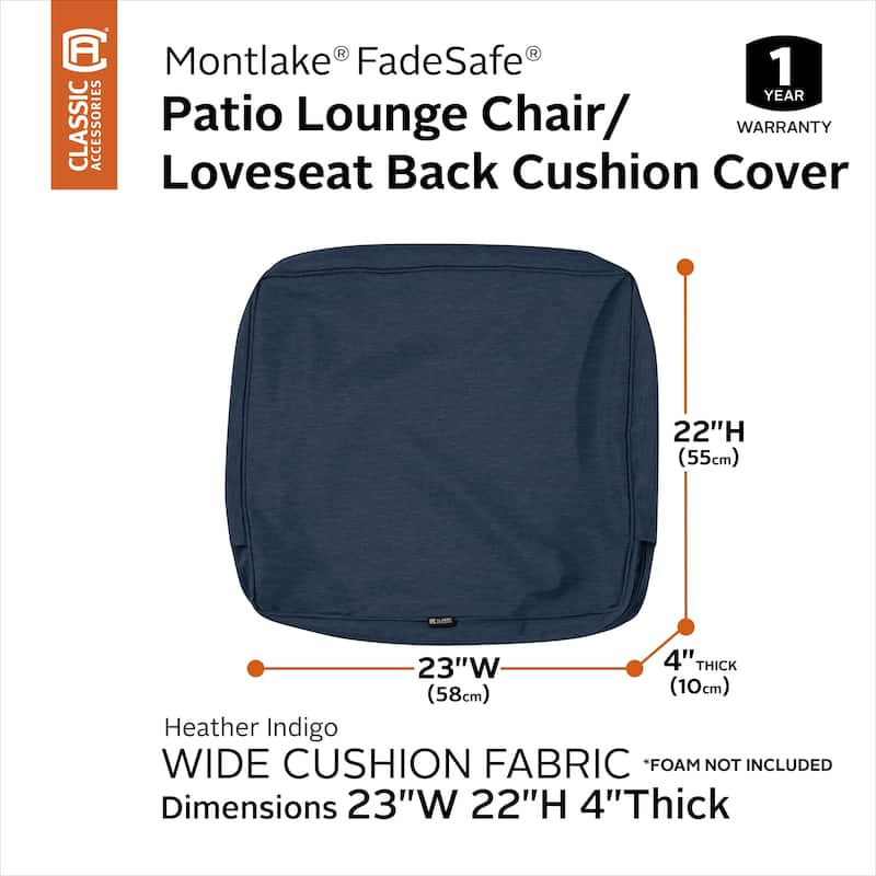 Classic Accessories Montlake Water-resistant Cushion Slip Cover