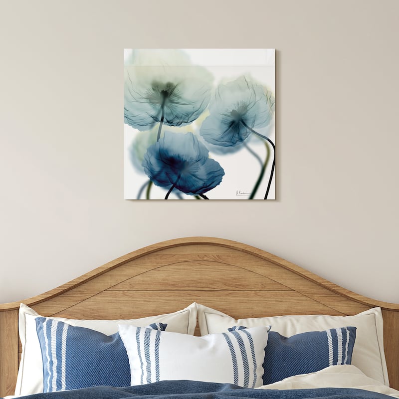 "Unfocused Beuaty 1" Frameless Free Floating Tempered Glass Panel Graphic Wall Art