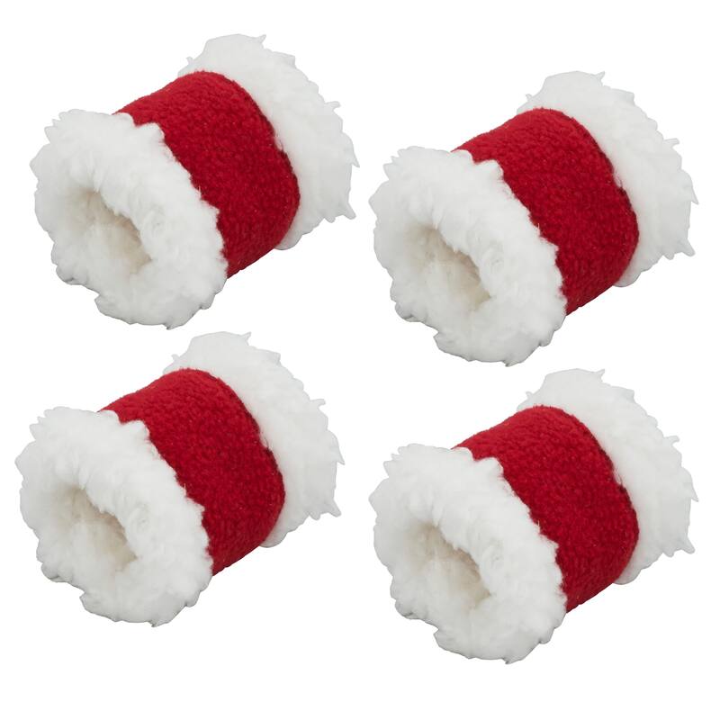 Whimsical Santa Claus Napkin Ring (Set of 4) - Red