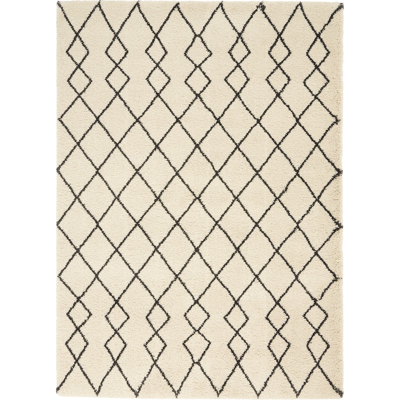 Nourison Geometric Moroccan Boho Shag Area Rug