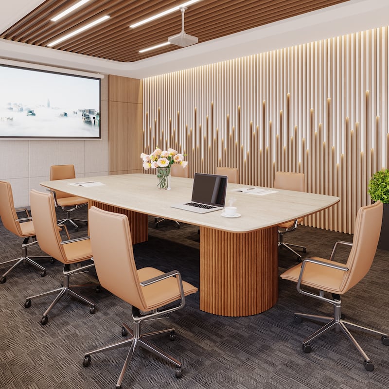 Large Rectangular Conference Meeting Table for 8-10 People
