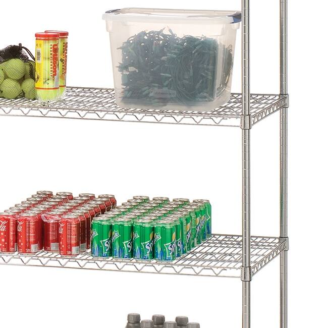 Seville Classics UltraDurable Commercial-Grade 5-Tier NSF-Certified Steel Wire Shelving with Wheels, 60" W x 24" D x 72" H