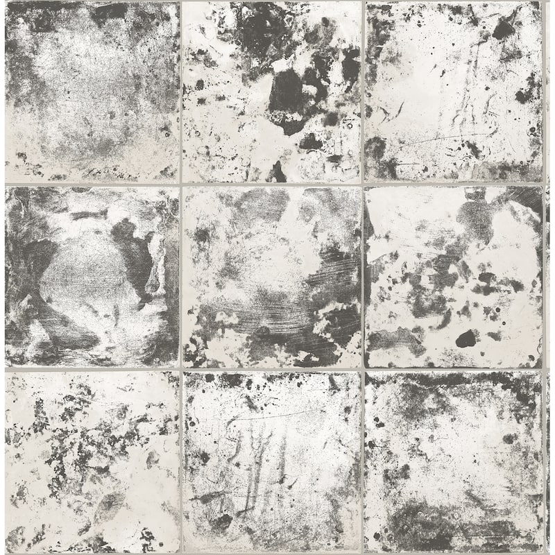 NuWallpaper Metal Sheet Charcoal Peel and Stick Wallpaper