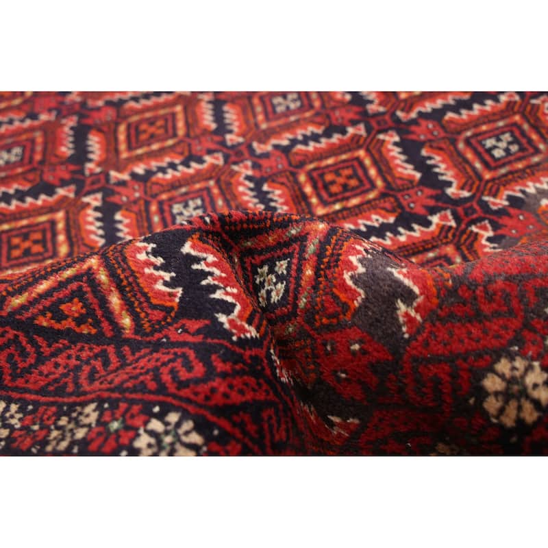 ECARPETGALLERY Hand-knotted Teimani Red Wool Rug - 3'2 x 5'5