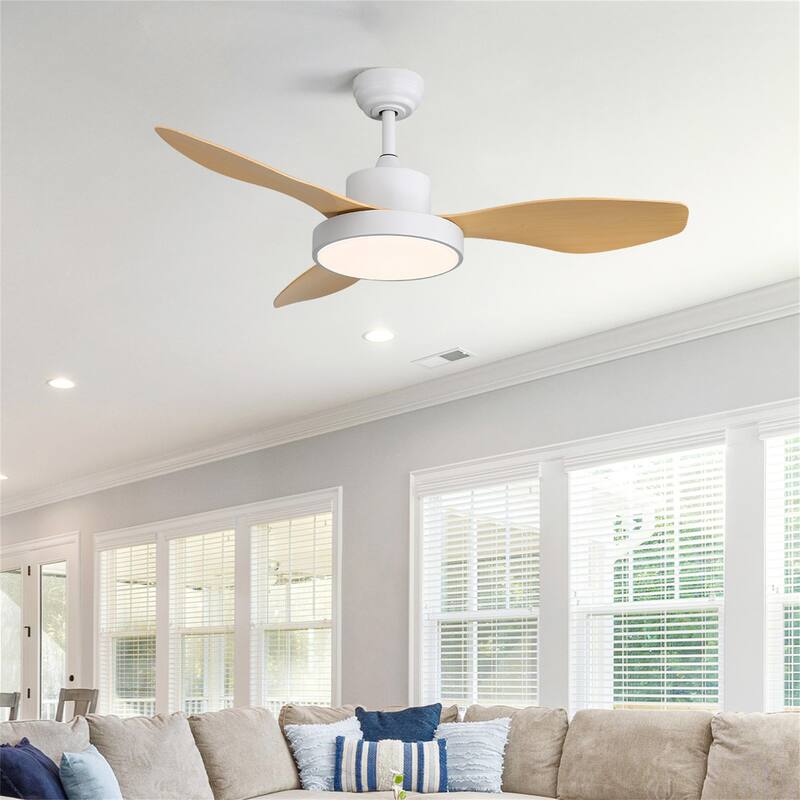 47" 6 Speeds LED Ceiling Fan w/ Remote Control and Reversible DC Motor
