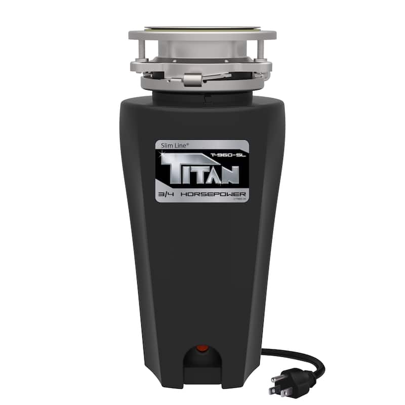 Titan 3/4 HP Slim-Line Garbage Disposal - 3/4 hp - 3/4 hp