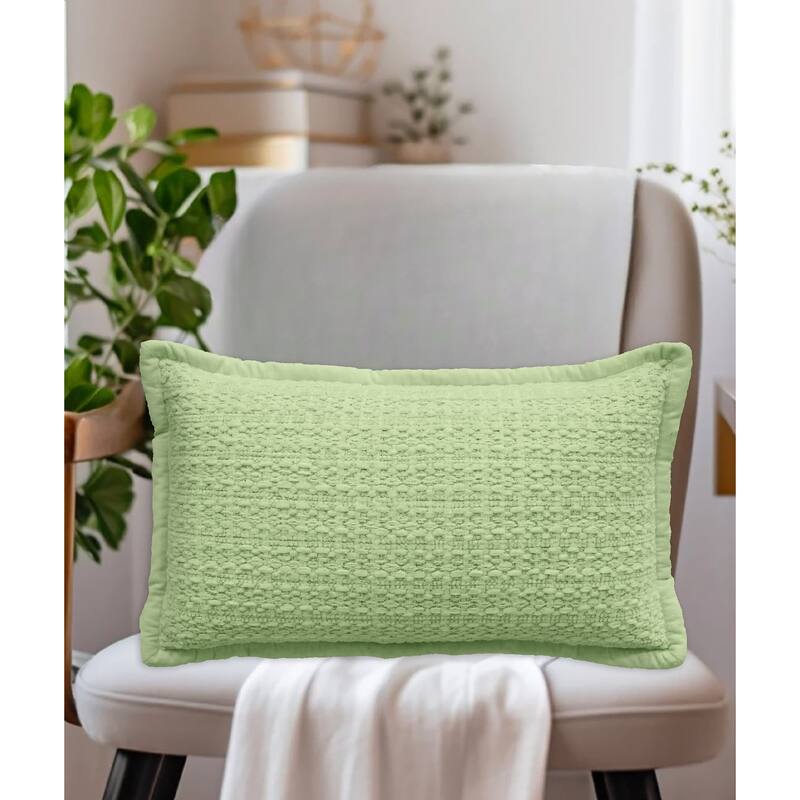Vibhsa Honeycomb Handwoven Textured Pillow, 14" x 24"