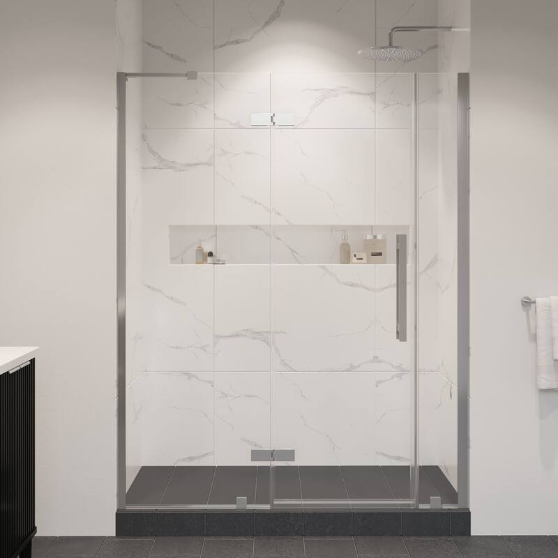 OVE Decors Tampa Alcove Frameless Pivot Hinge Shower Door, 2025