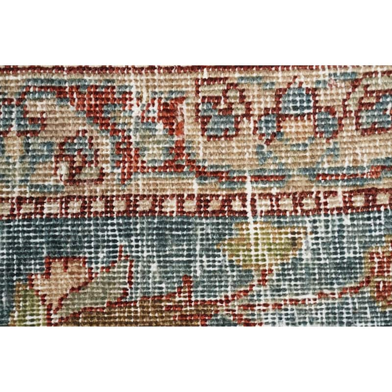 Hand Knotted Oriental 100% Wool Carpet Traditional Floral Oranges & Rust Sarouk Area Rug - 11' 7'' X 8' 9''