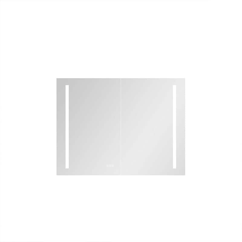 LED Lighted Medicine Cabinet with Defogger, Adjustable Brightness, USB & 3X Magnification Mirror - 30X40 in