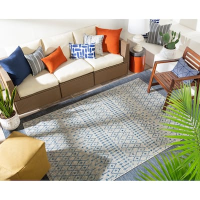 Livabliss Elpida Indoor/ Outdoor Moroccan Stripe Area Rug
