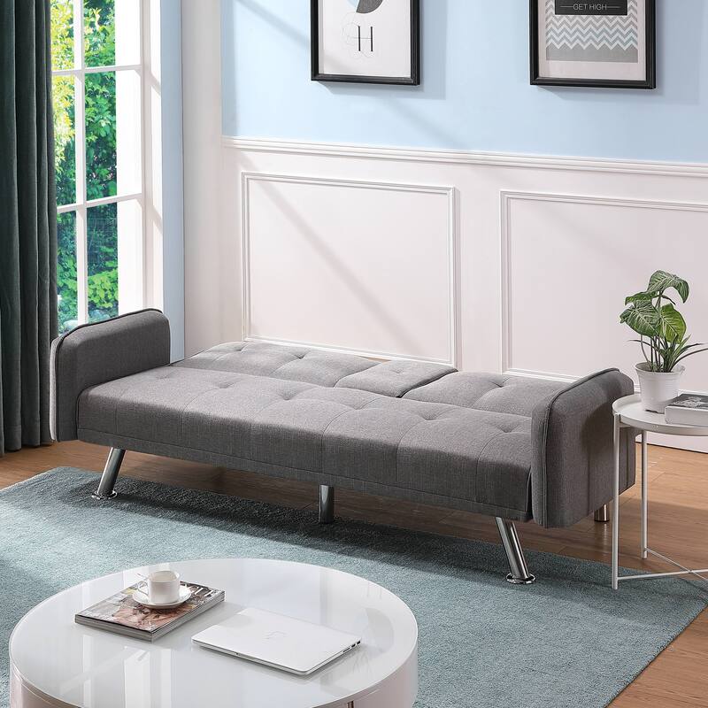 Living Room Modern Sleeper Sofa with 2 Cup Holders