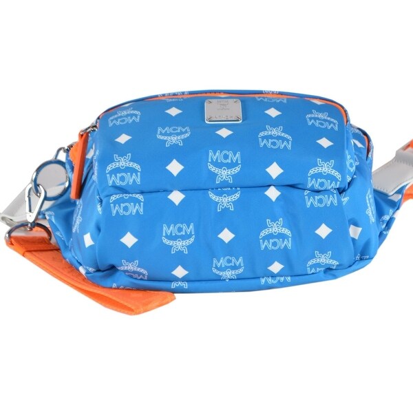 mcm fanny pack blue
