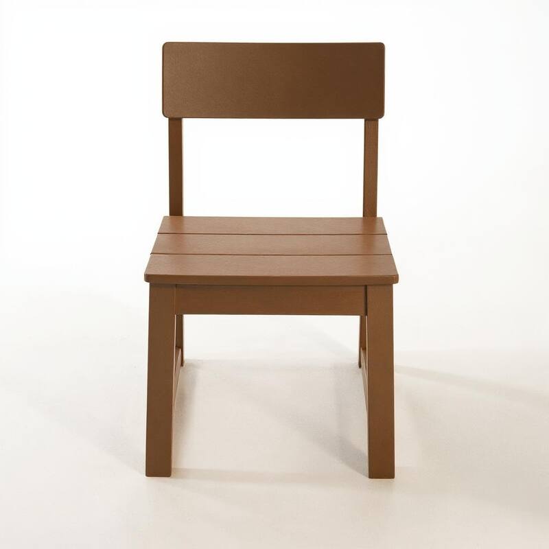 2-Pack HDPE Indoor/Outdoor Dining Chairs, All-Weather Garden & Patio Side Chairs with Modern Backrest