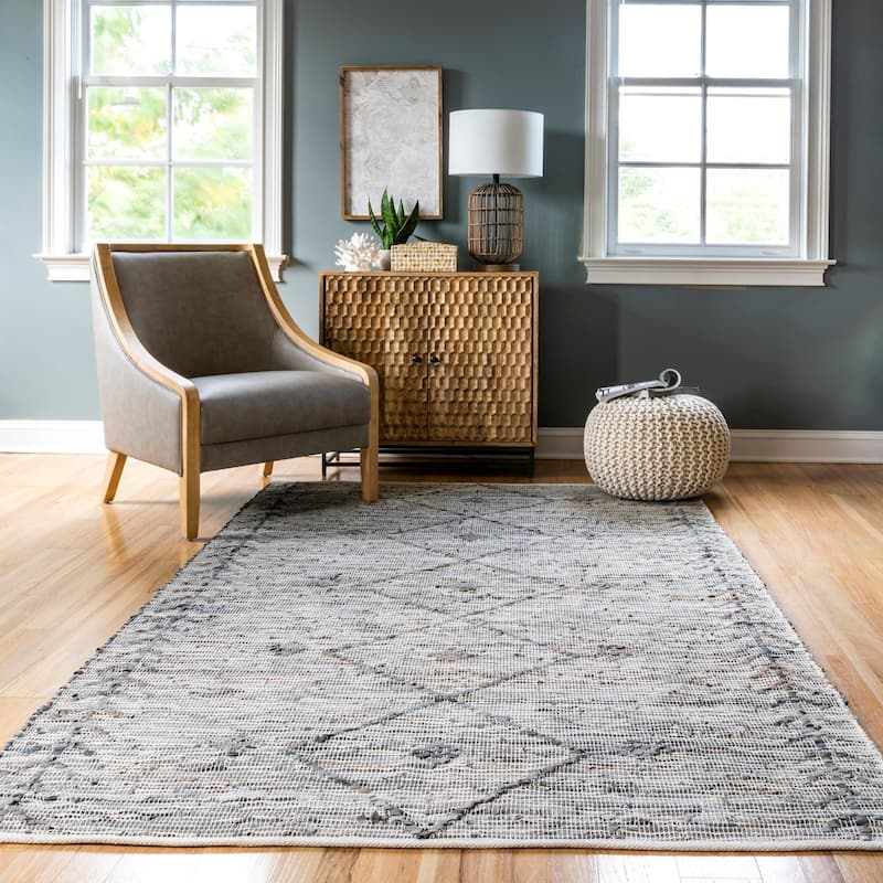 Nuloom Jasonna Leather Tribal Flatweave Area Rug