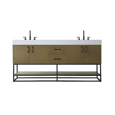 Elegant Lighting VF29272D Caroline 72" Free Standing Double Basin