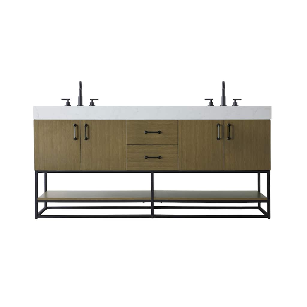 Elegant Lighting VF29272D Caroline 72" Free Standing Double Basin