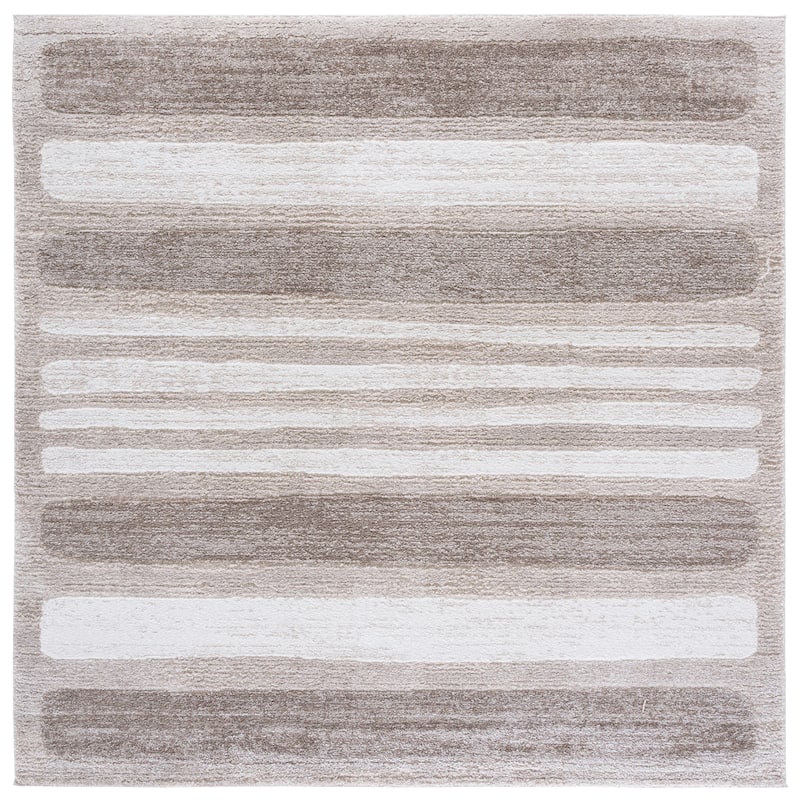 SAFAVIEH Northport Cecille Rug - 6'7" Square - Taupe/Ivory