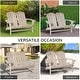 preview thumbnail 23 of 27, Outsunny Outdoor Adirondack Chair Bench for Two with Ergonomic Design, Wide Armrests, & Fir Wood Build