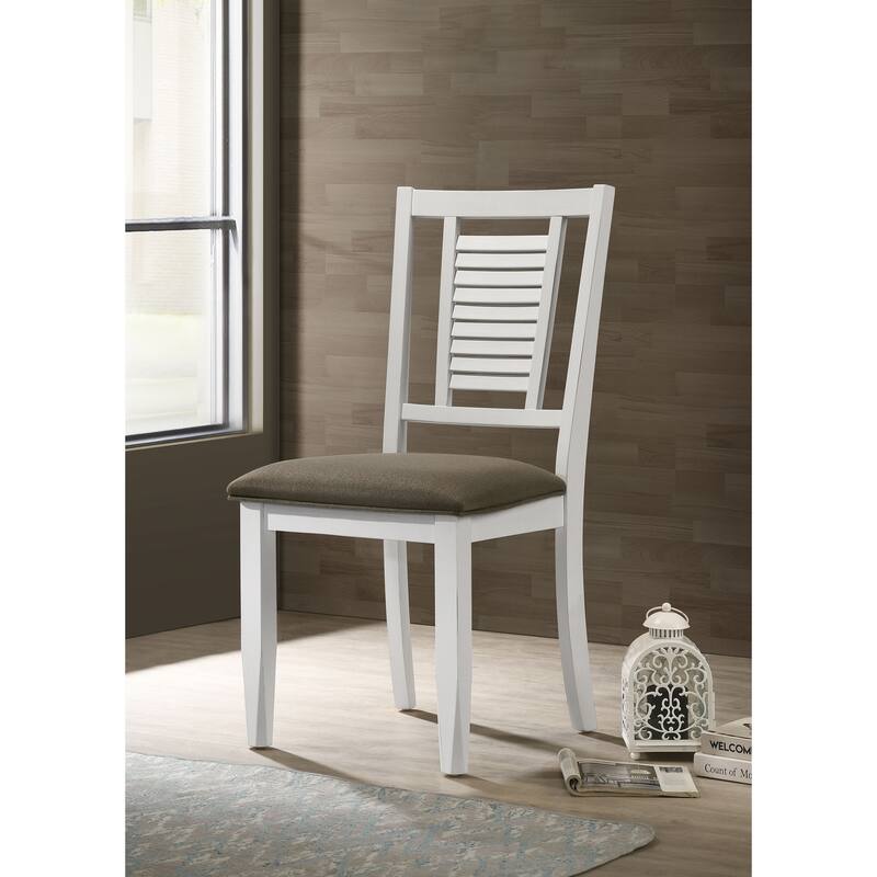 Appleton Washed Black Wood Dining Side Chair (Set of 2)