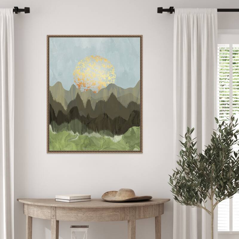 Mountain View by Sannel Larson Framed Canvas Wall Art Print