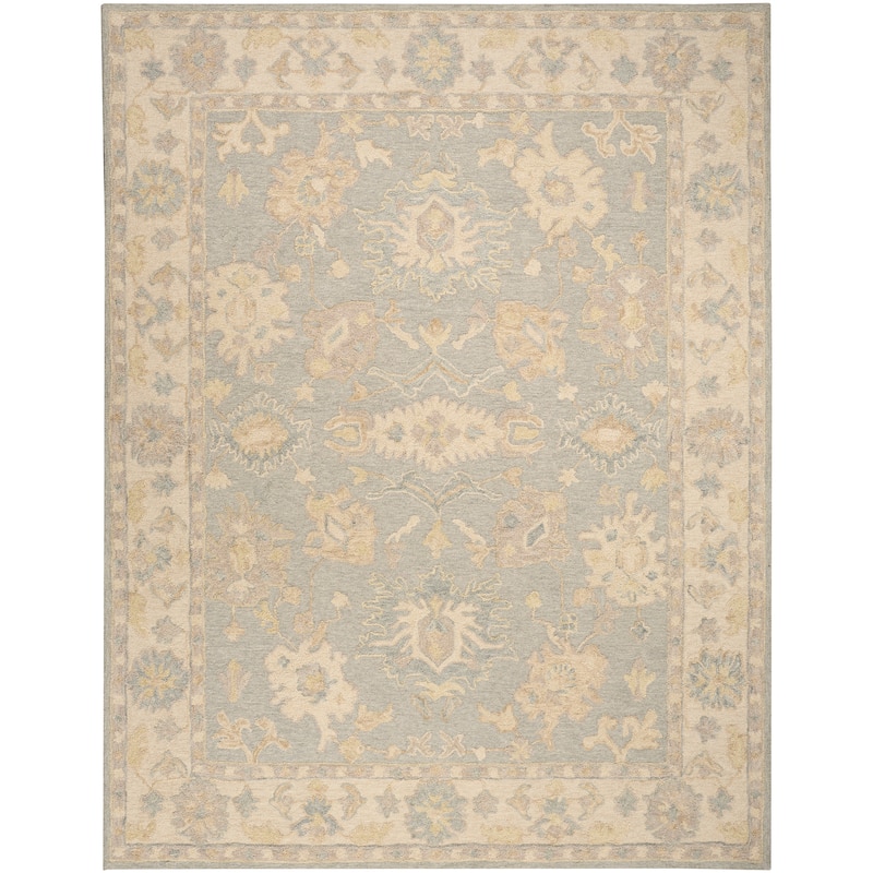 Nourison Maison Indoor only Blue Persian Area Rug - Blue/Ivory - 8' 6" x 11' 6" - Rectangle