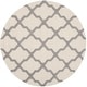 preview thumbnail 28 of 200, SAFAVIEH Handmade Cambridge Luisa Moroccan Trellis Wool Rug 4' Round - Ivory/Silver - Round