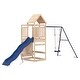 preview thumbnail 18 of 21, vidaXL Swing Set Outdoor Backyard Wooden Playground Equipment for Kids Age 3-8