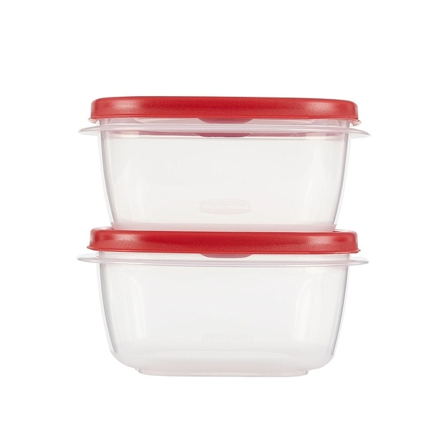 Rubbermaid Take Alongs 4-Piece Food Storage Container Set, Red (5 Cup)