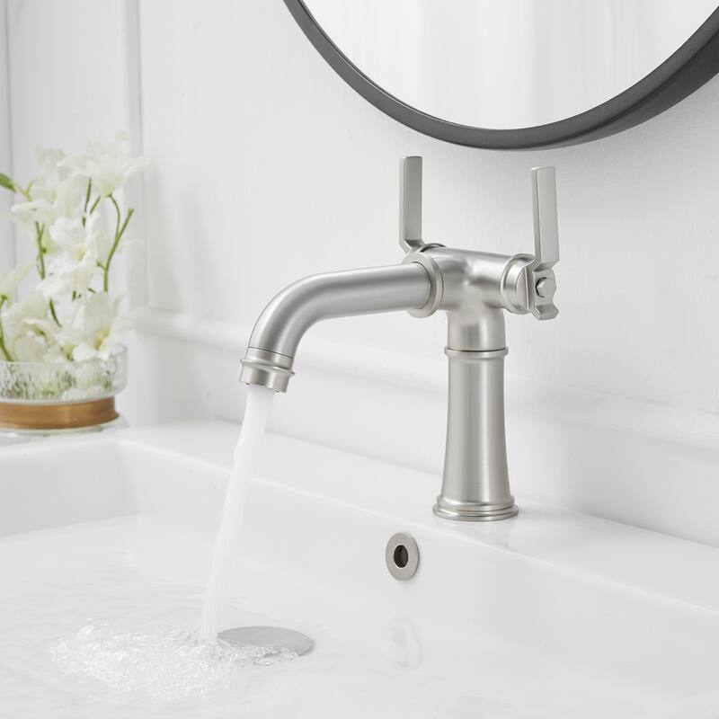 Industrial Style Two Handle Bathroom Faucet